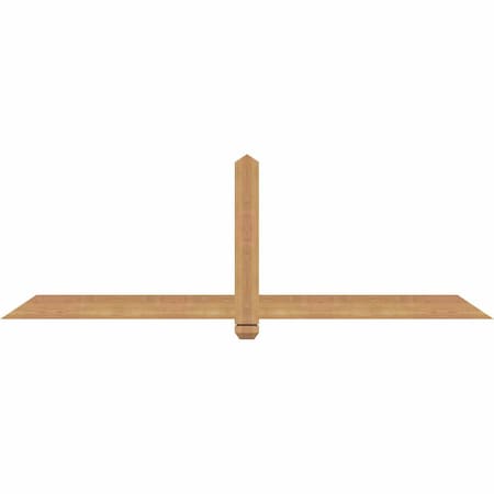 Ekena Millwork Eugene Smooth Timber Gable Bracket, Western Red Cedar, 72"W x 24"H x 1 1/2"D x 3 1/2"F, 8/12 Pitch GBW072X24X0204EUG00SWR